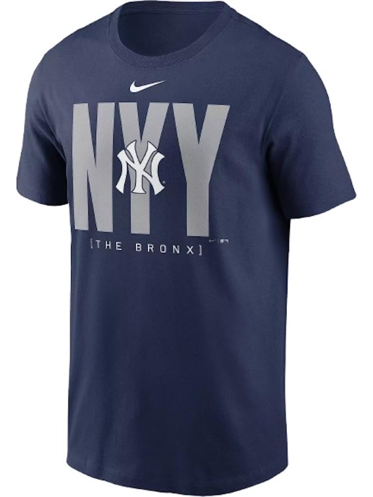 Nike Men's MLB Scoreboard T-Shirt (US, Alpha, Medium, Regular, Regular, Navy, New York Yankees)