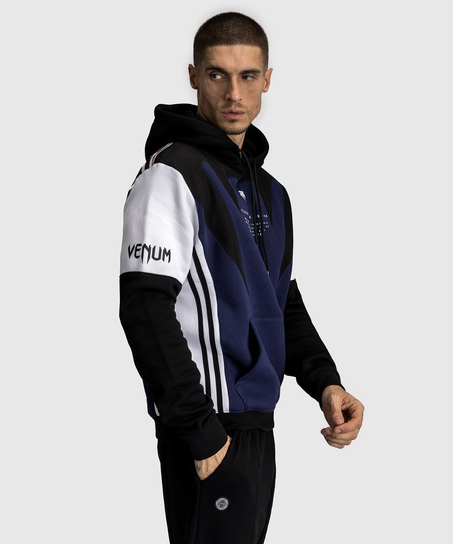 Venum Men's Hoodie, Blue/Black/White, Medium