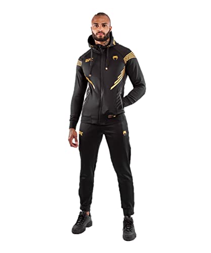 Venum Men's Standard UFC Authentic Fight Night Walkout Hoodie, Black/Gold, Medium
