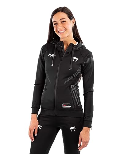 Venum Women's Standard UFC Authentic Fight Night Walkout Hoodie, Black, X-Small