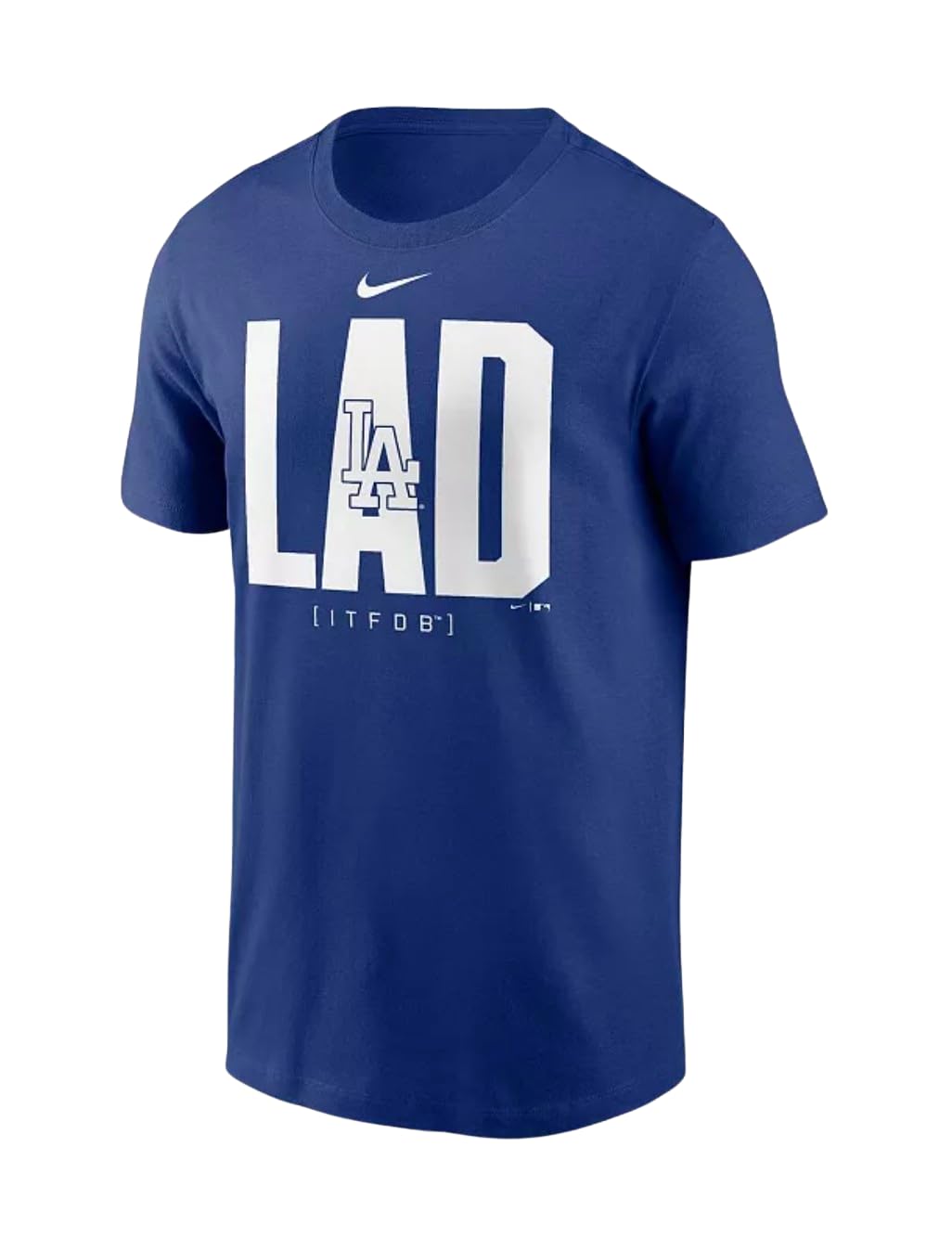 Nike Men's MLB Scoreboard T-Shirt (US, Alpha, Small, Regular, Regular, Blue, Los Angeles Dodgers)