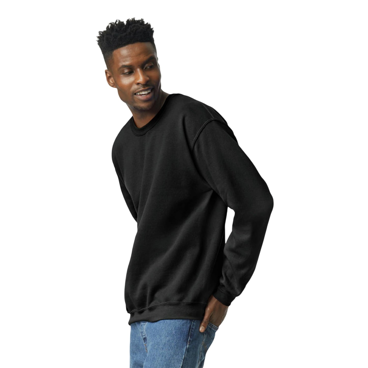 UGP Campus Apparel Gildan Men's Heavy Blend Crewneck Sweatshirt - Large - Black