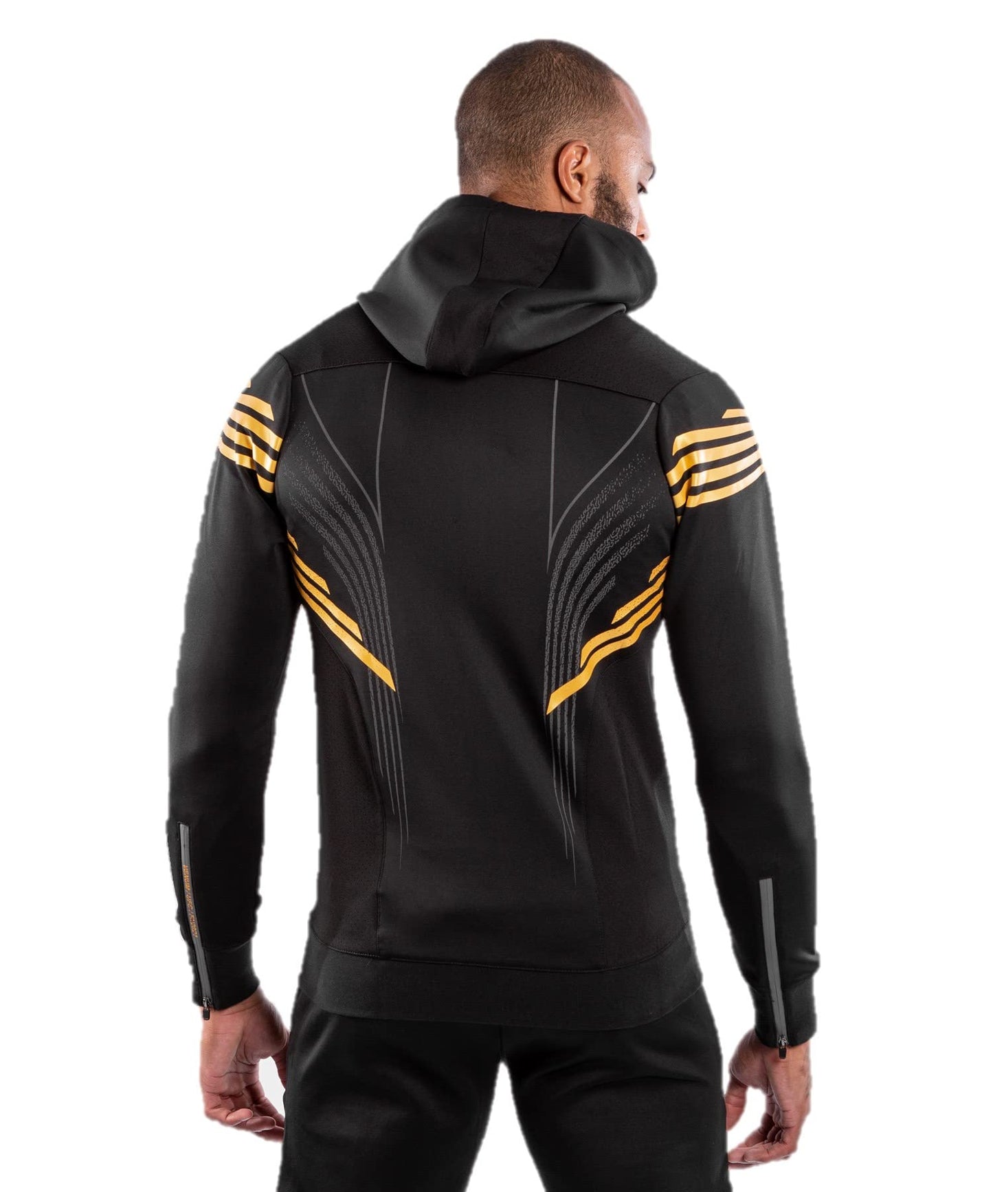 Venum Men's Standard UFC Authentic Fight Night Walkout Hoodie, Black/Gold, Medium