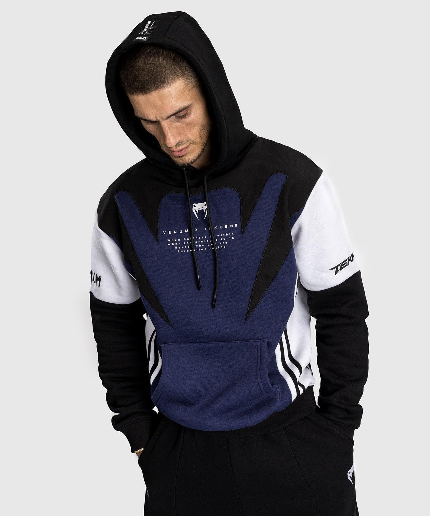 Venum Men's Hoodie, Blue/Black/White, Medium