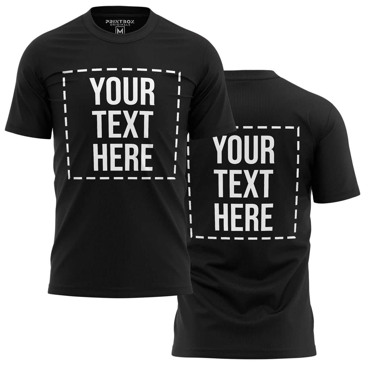 Custom Shirts for Men, Women and Kids, Customized Tshirts, Customize Your Own Shirts, Personalized Front and Back Printing Black