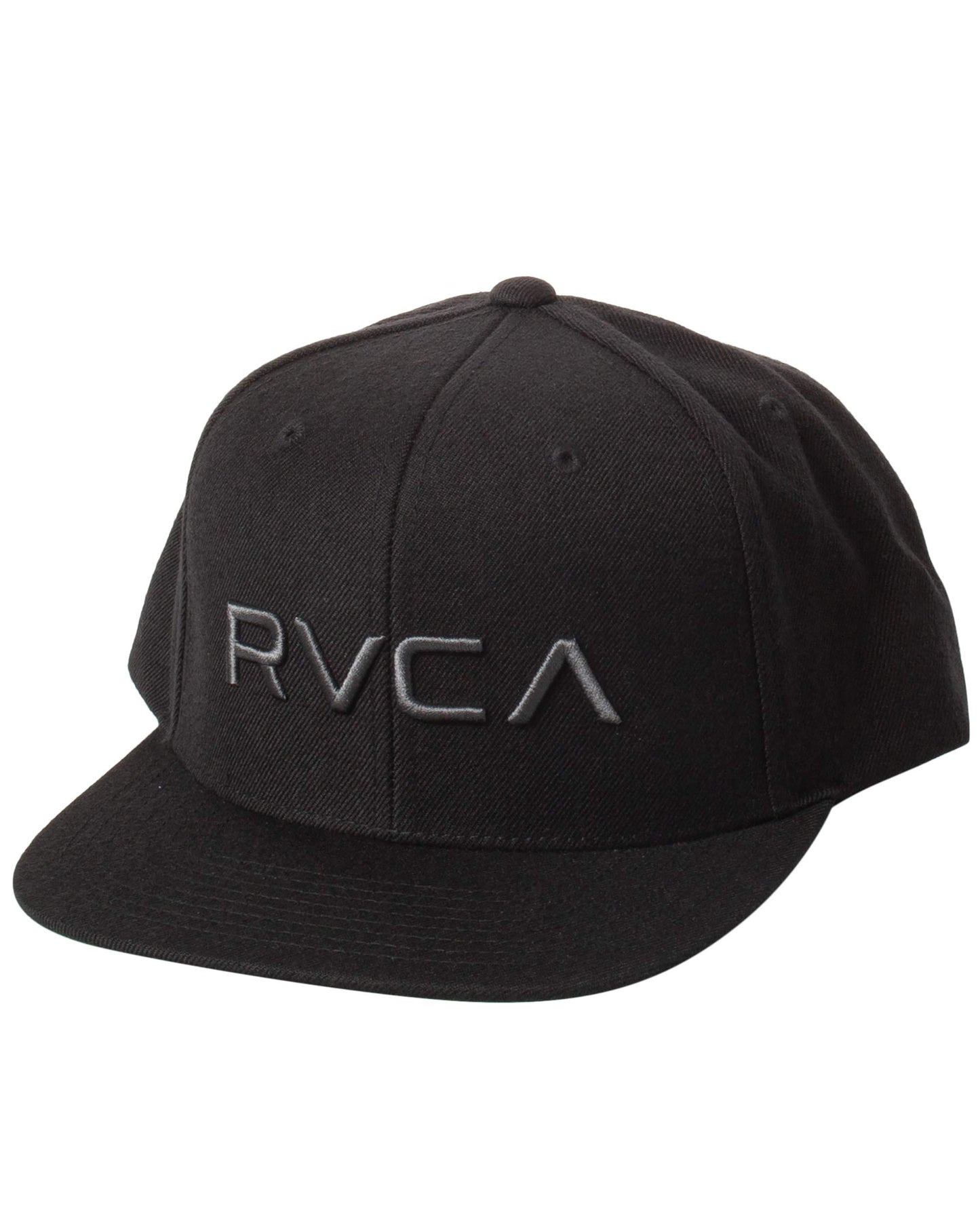 RVCA Men's Adjustable Straight Brim Snapback HAT/Black/Charcoal, 1SZ