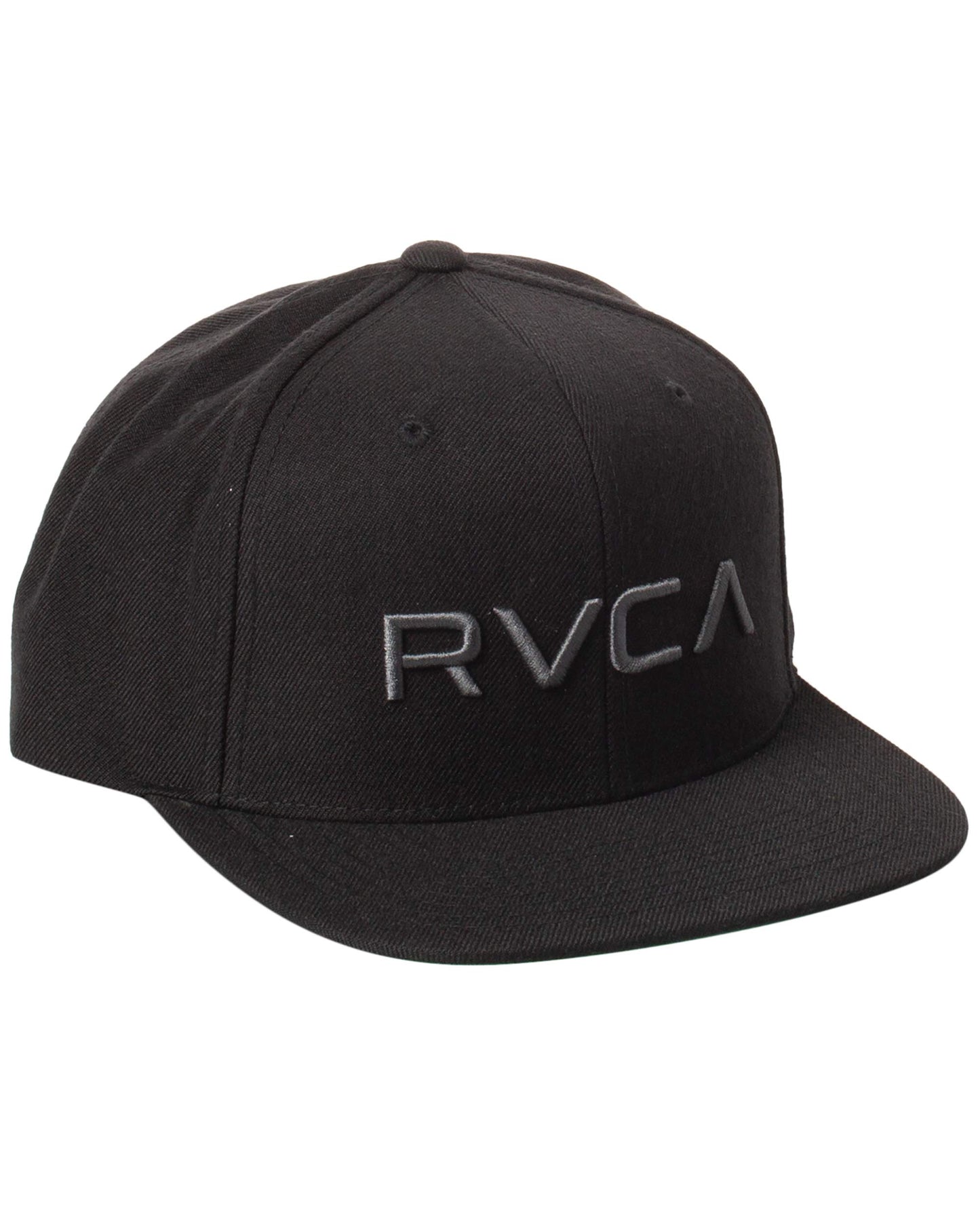 RVCA Men's Adjustable Straight Brim Snapback HAT/Black/Charcoal, 1SZ